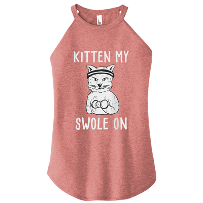 Kitten My Swole On Color Rocker Tank