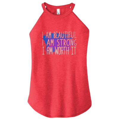 I Am Beautiful I Am Strong Color Rocker Tank