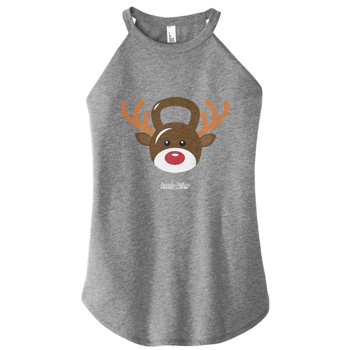 Reindeer Kettlebell Color Rocker Tank
