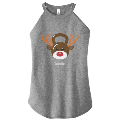 Reindeer Kettlebell Color Rocker Tank