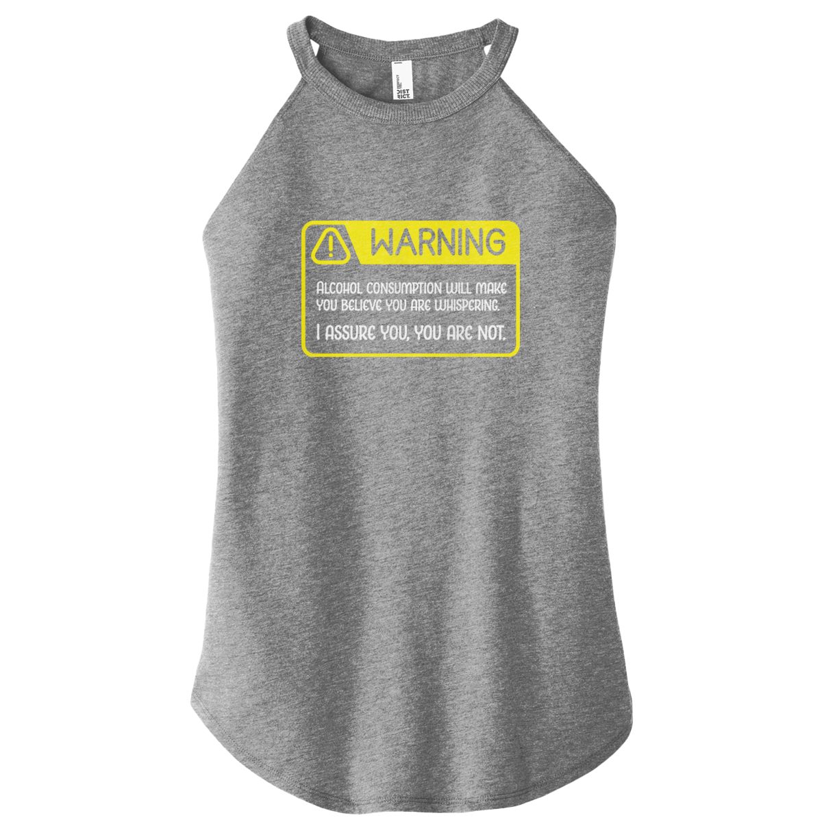 Warning Alcohol Color Rocker Tank