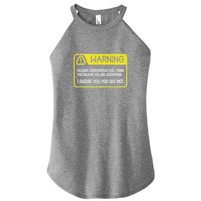 Warning Alcohol Color Rocker Tank