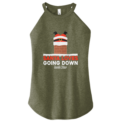 Santa Loves Going Down Color Rocker Tank