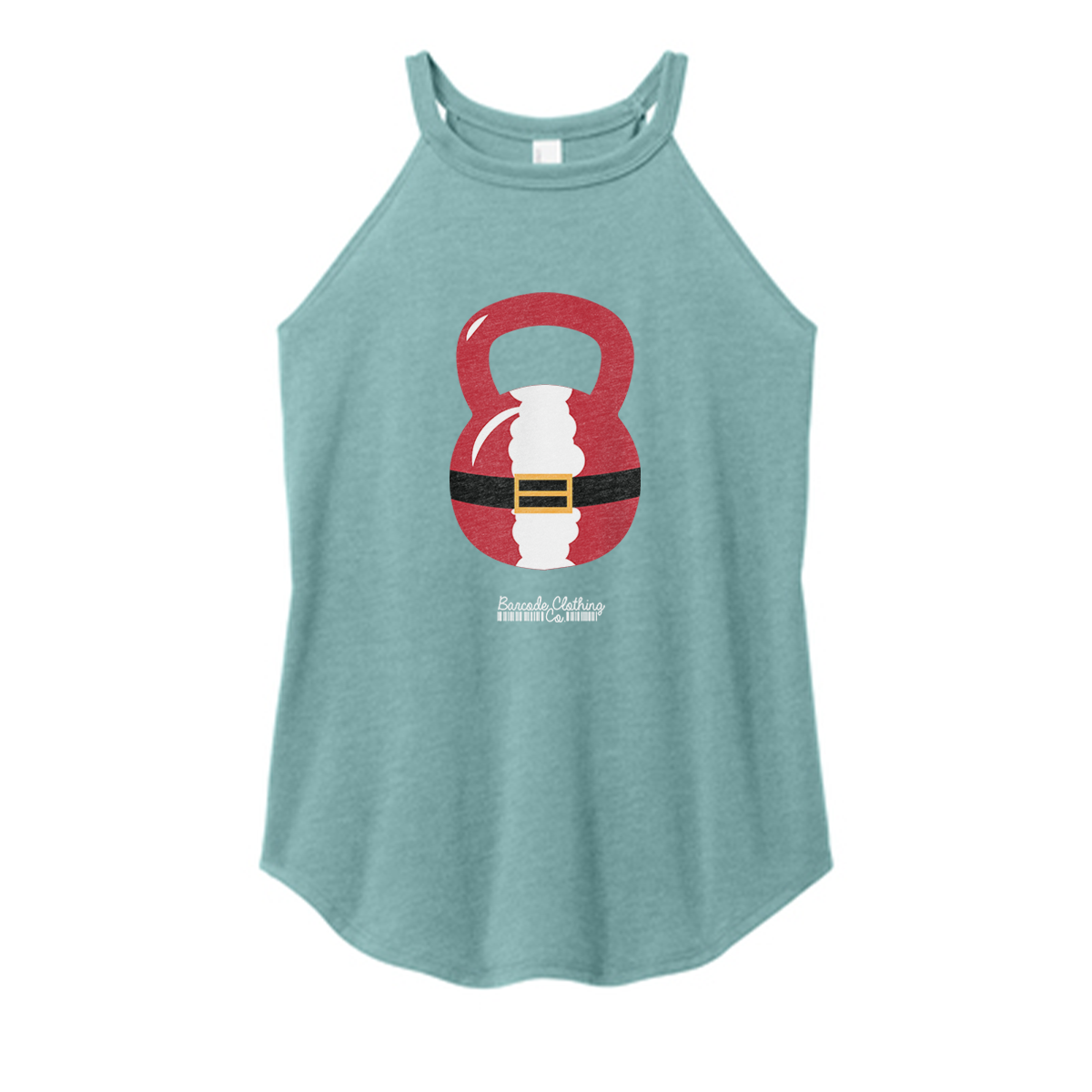 Santa Kettlebell Color Rocker Tank