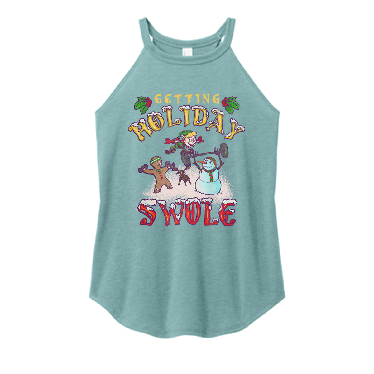 Holiday Swole Color Rocker Tank