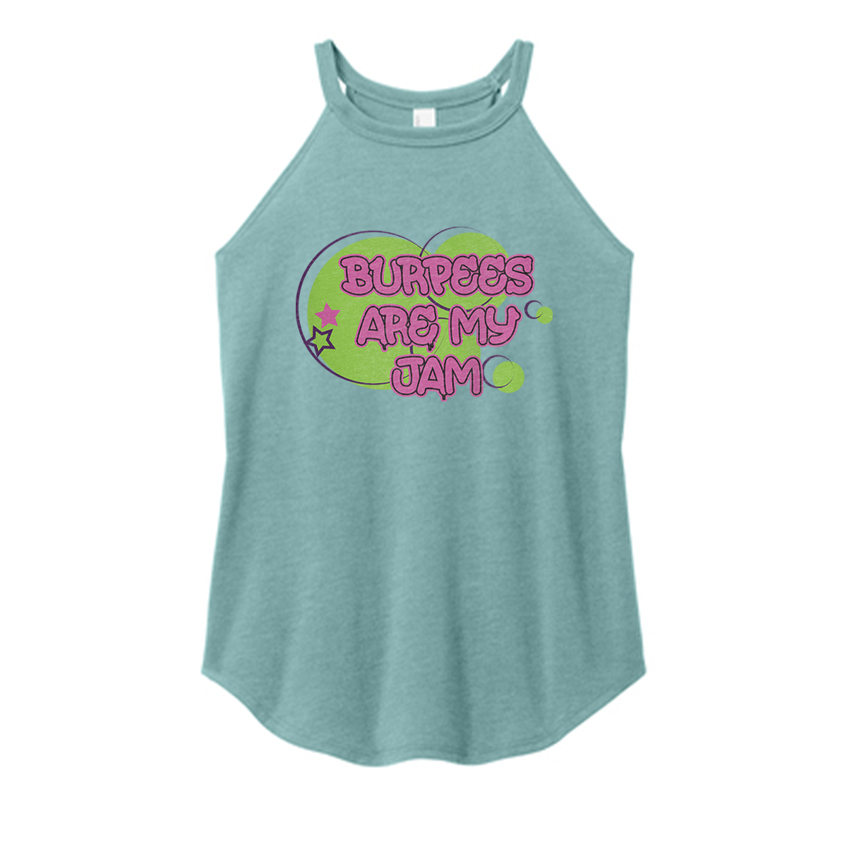 Burpees Are My Jam Color Rocker Tank