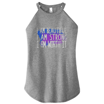 I Am Beautiful I Am Strong Color Rocker Tank