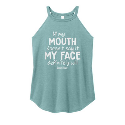If My Mouth Color Rocker Tank