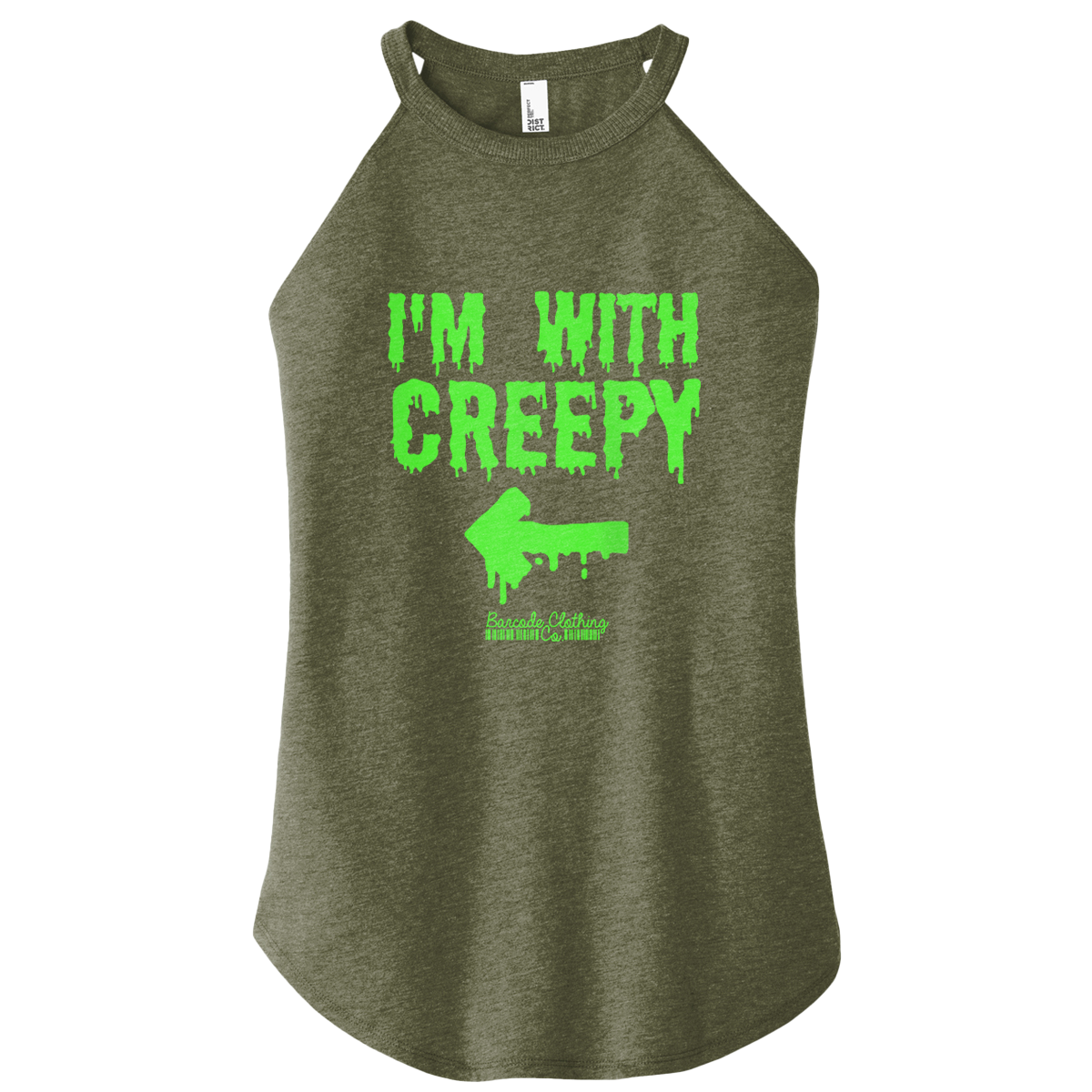 I'm With Creepy Color Rocker Tank