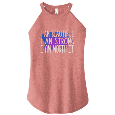 I Am Beautiful I Am Strong Color Rocker Tank