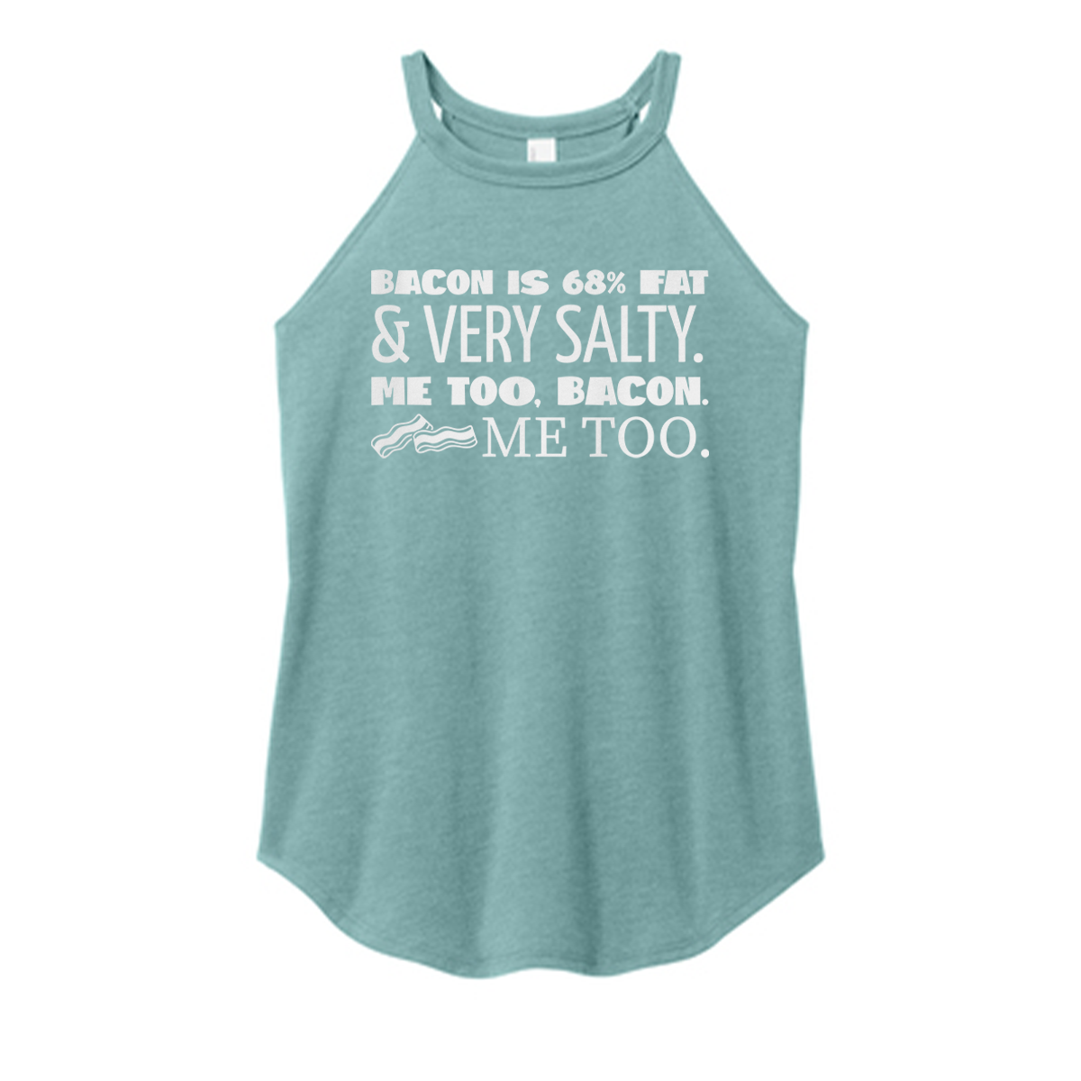 Bacon Salty Color Rocker Tank