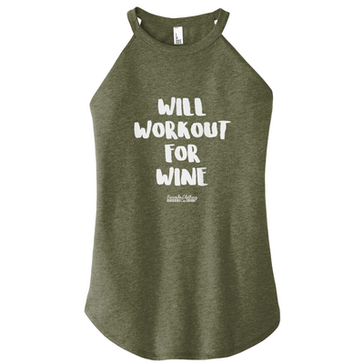 Will Workout For Wine Color Rocker Tank