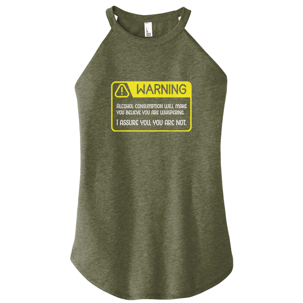 Warning Alcohol Color Rocker Tank