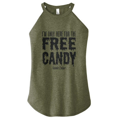 I'm Only Here For The Free Candy Rocker Tank