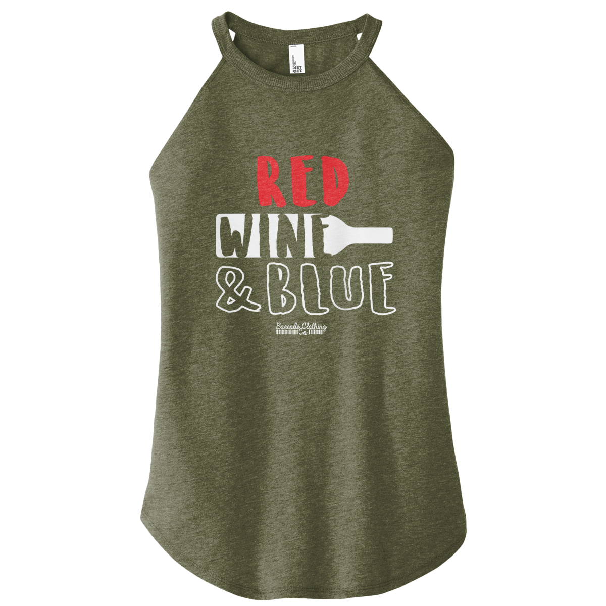 Red Wine & Blue Color Rocker Tank