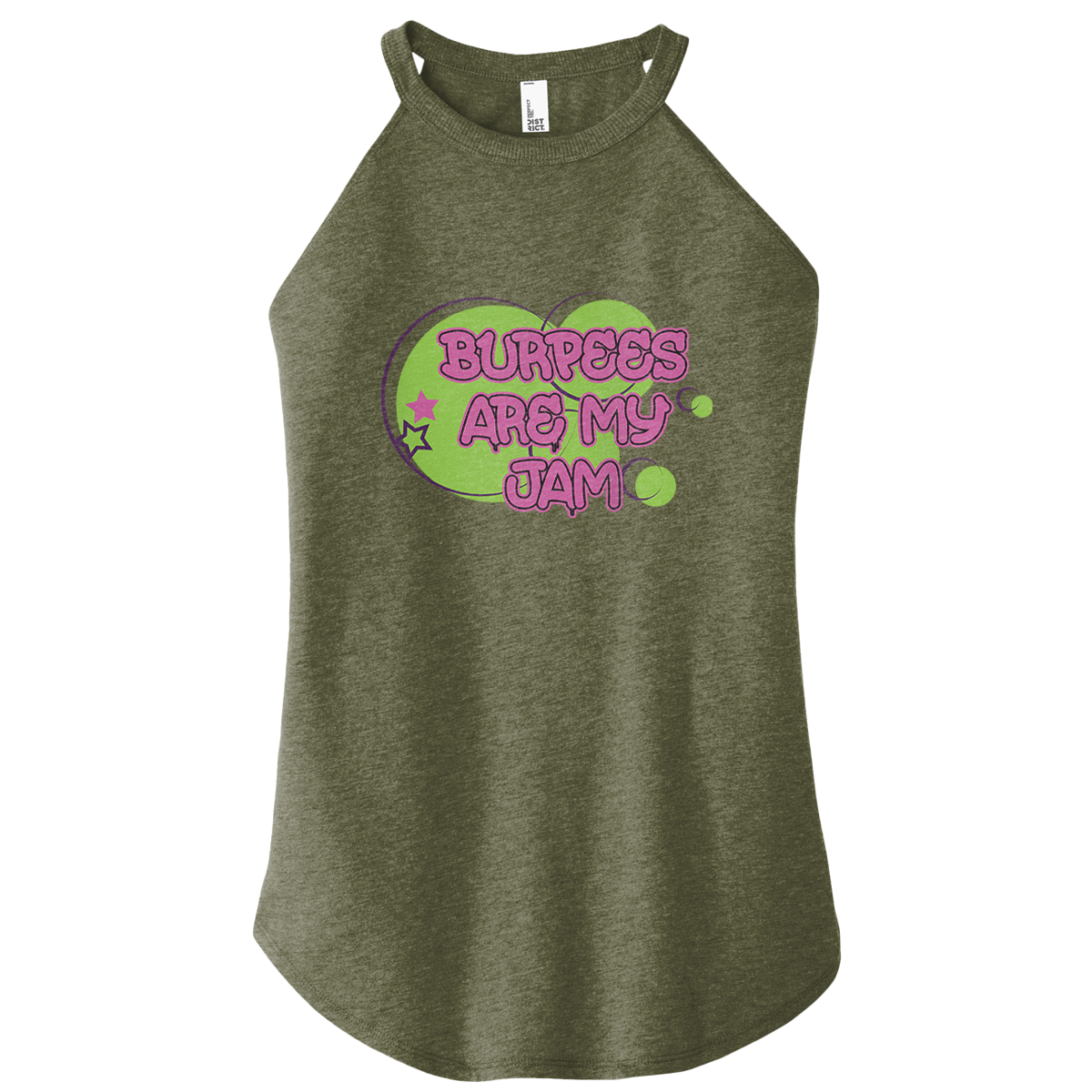Burpees Are My Jam Color Rocker Tank
