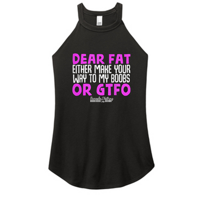 Dear Fat GTFO Color Rocker Tank