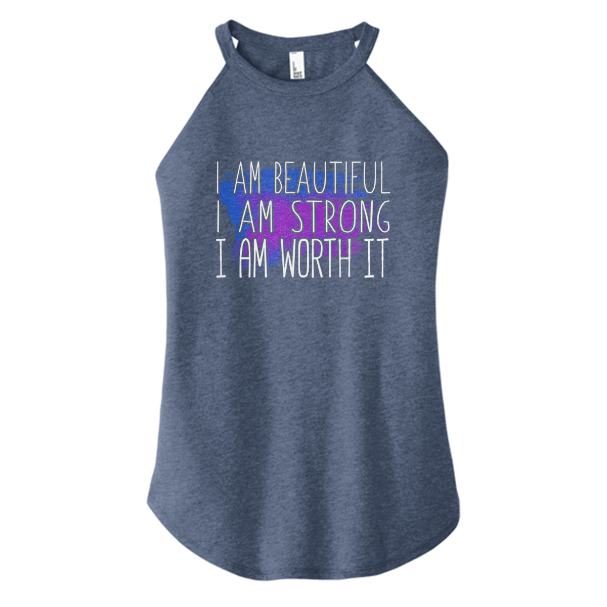 I Am Beautiful I Am Strong Color Rocker Tank