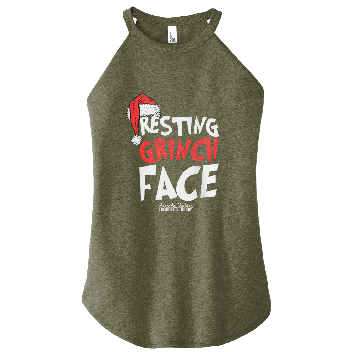 Resting Grinch Face Color Rocker Tank