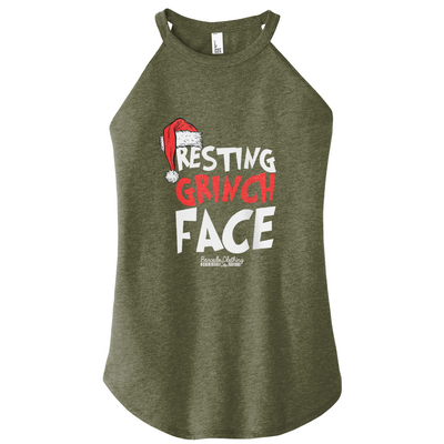 Resting Grinch Face Color Rocker Tank