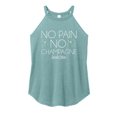 No Pain No Champagne Color Rocker Tank