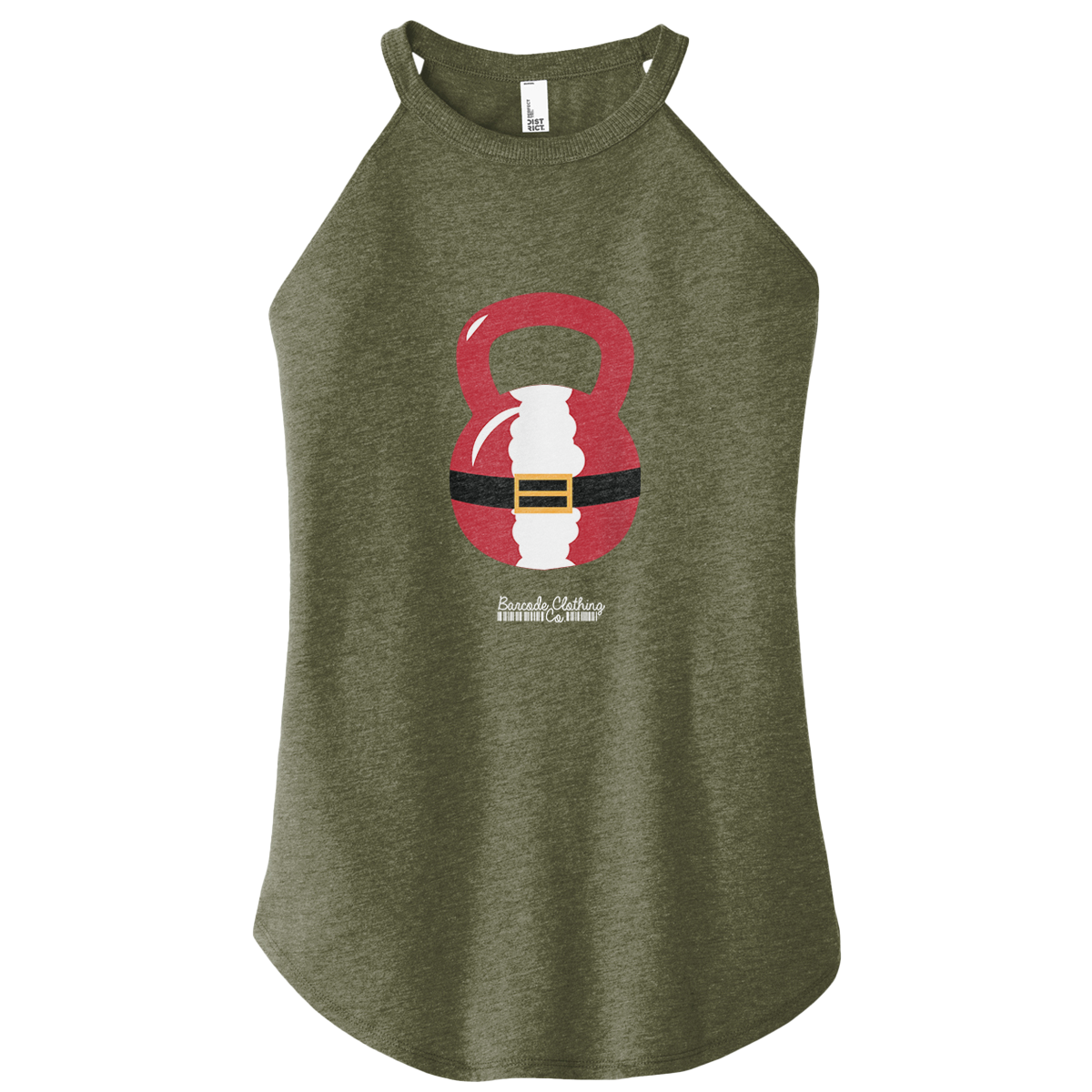 Santa Kettlebell Color Rocker Tank