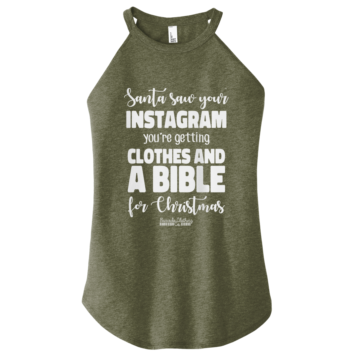 Santa Saw Your Color Rocker Tank