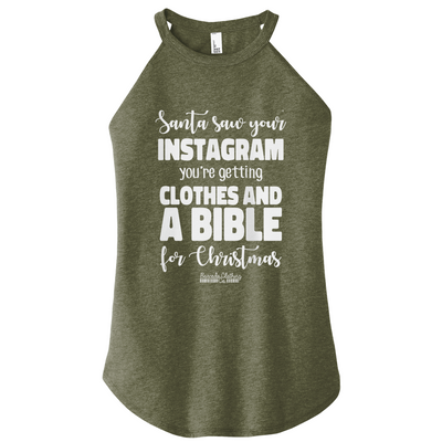 Santa Saw Your Color Rocker Tank