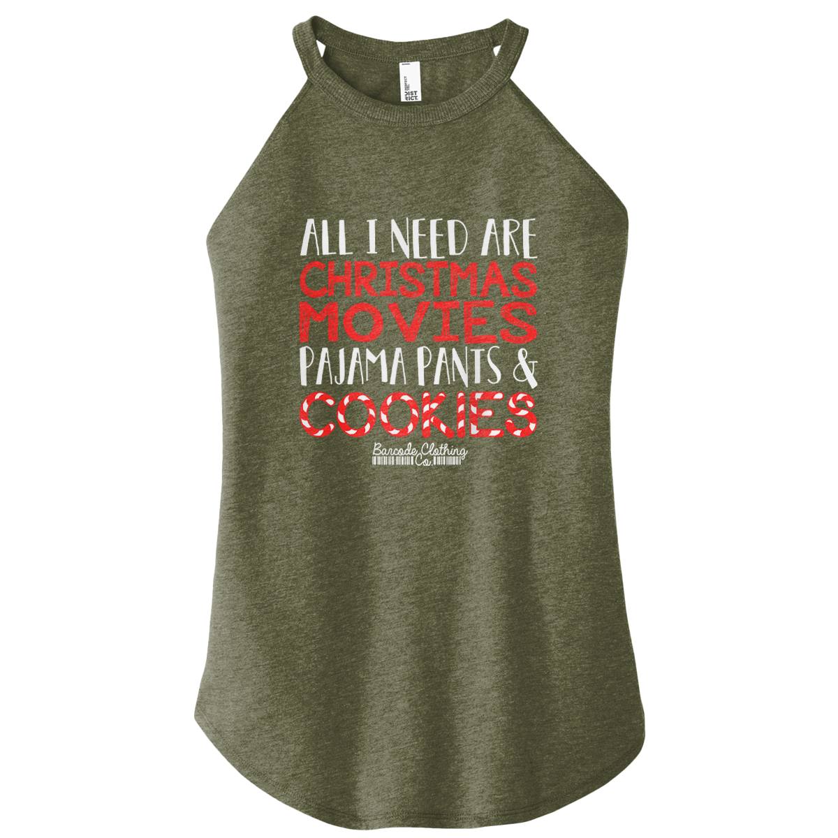 All I Need Are Christmas Movies Color Rocker Tank