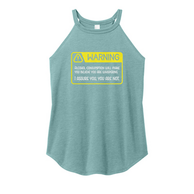 Warning Alcohol Color Rocker Tank