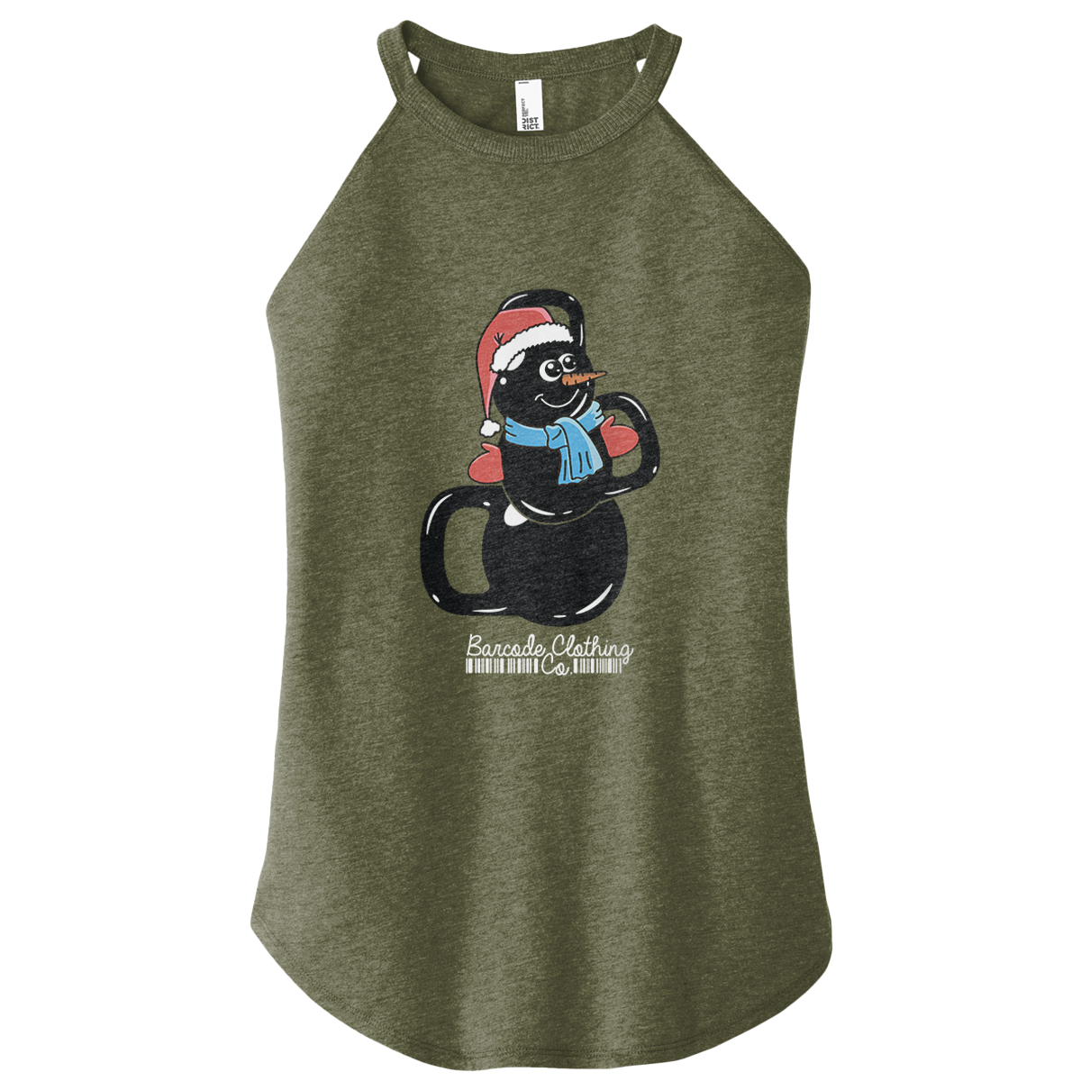 Kettlebell Snowman Color Rocker Tank