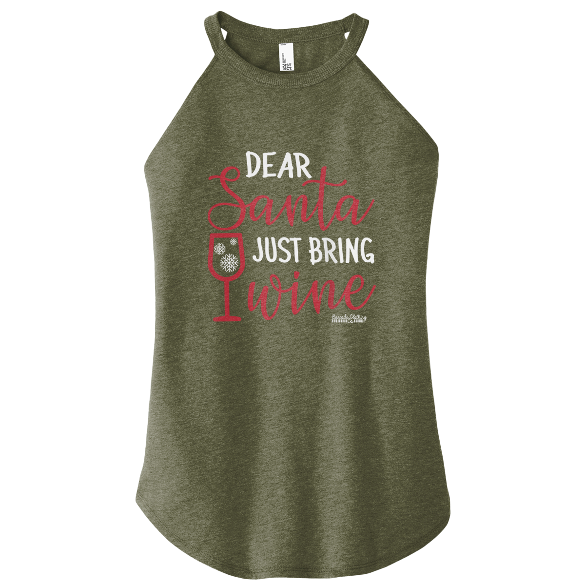 Santa Wine Color Rocker Tank