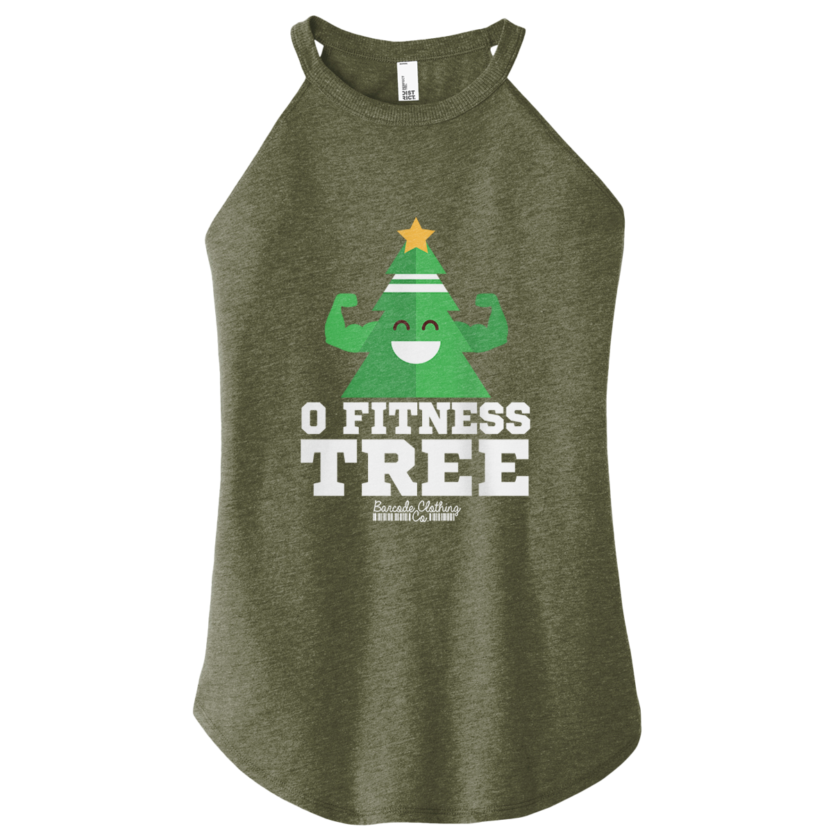 O Fitness Tree Color Rocker Tank