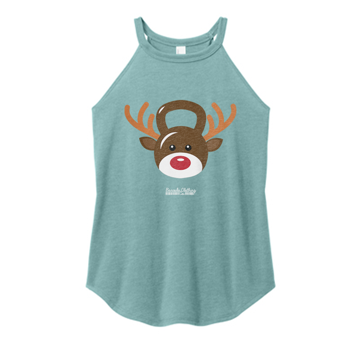 Reindeer Kettlebell Color Rocker Tank