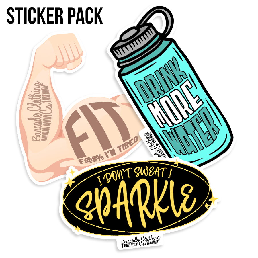 Fitness Sticker Pack – Barcode Clothing Co