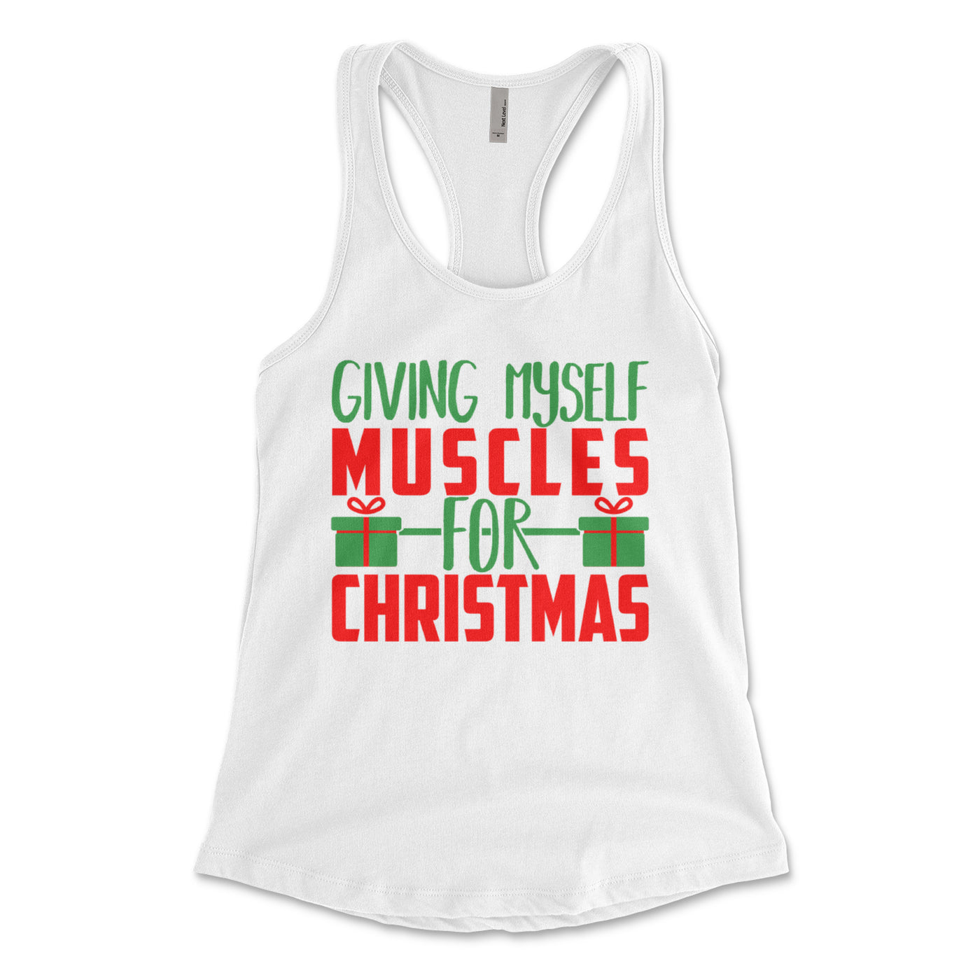 Giving Myself Muscles For Christmas White Collection