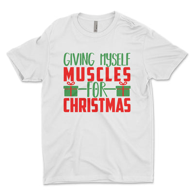 Giving Myself Muscles For Christmas White Collection