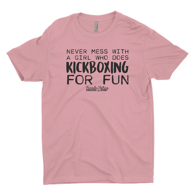 Never Mess With A Girl Kickboxing Blacked Out