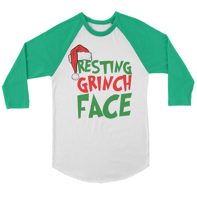 Resting Grinch Face Raglan