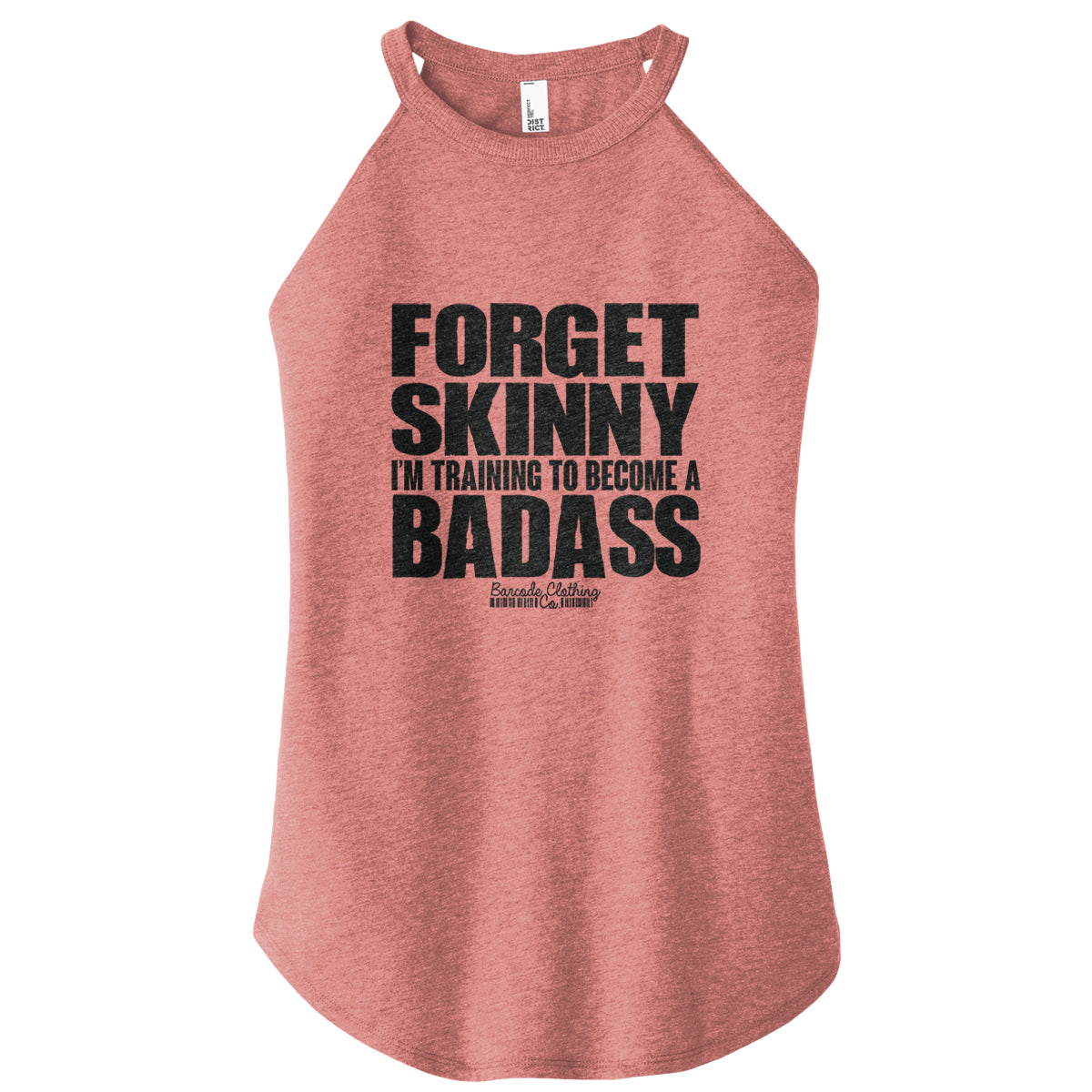 Pink Rocker Tank Forget Skinny Women's Rocker Tank | Funny Workout Shirt – Barcode ...