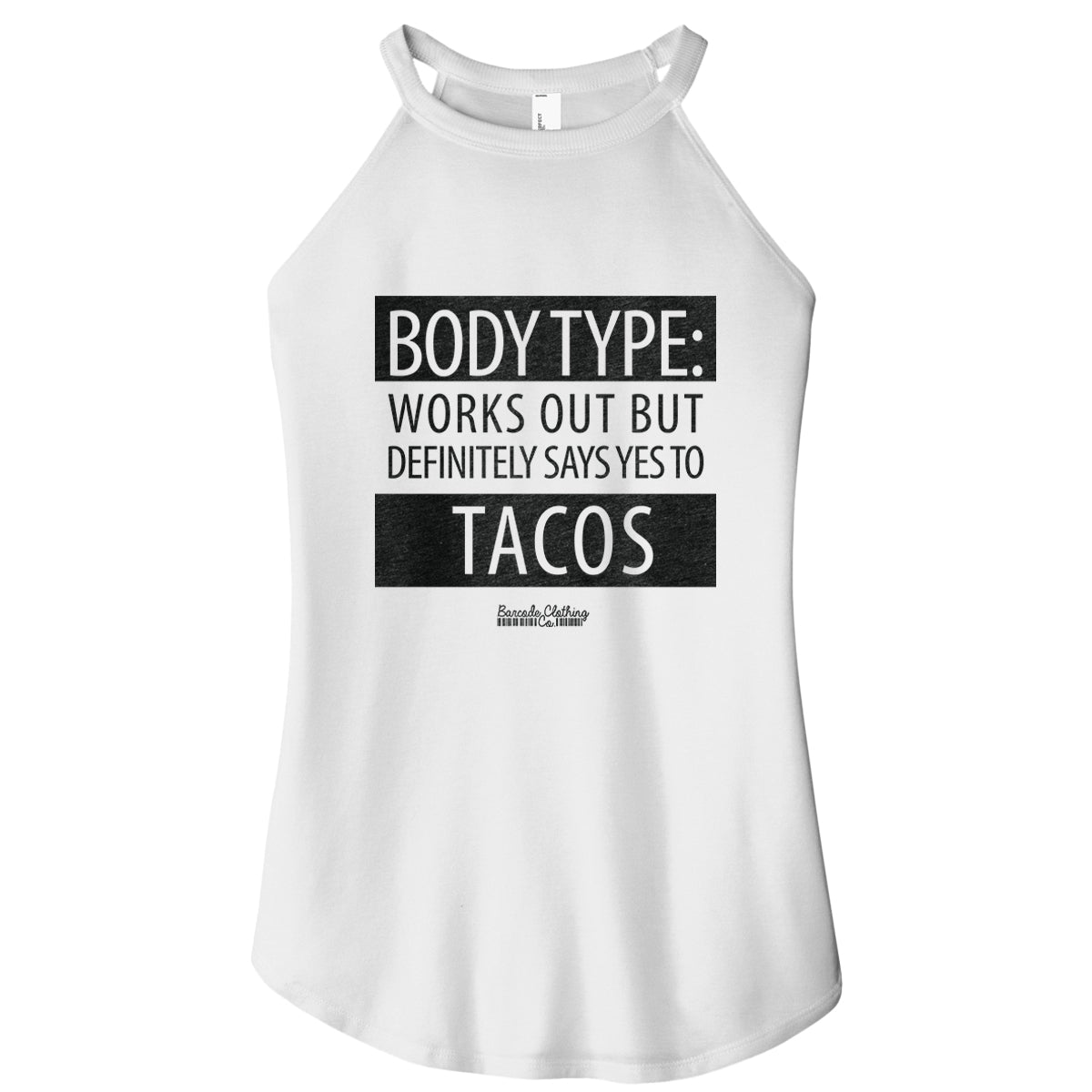 White Rocker Tank Body Type Tacos Rocker Tank – Barcode Clothing Co