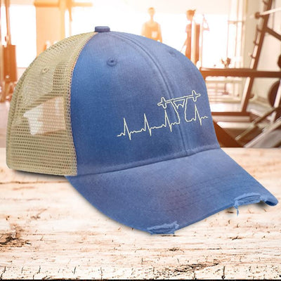 Barbell Heartbeat Trucker Hat