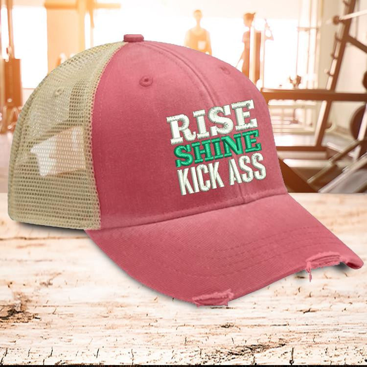 Rise Shine Kick Ass Trucker Hat